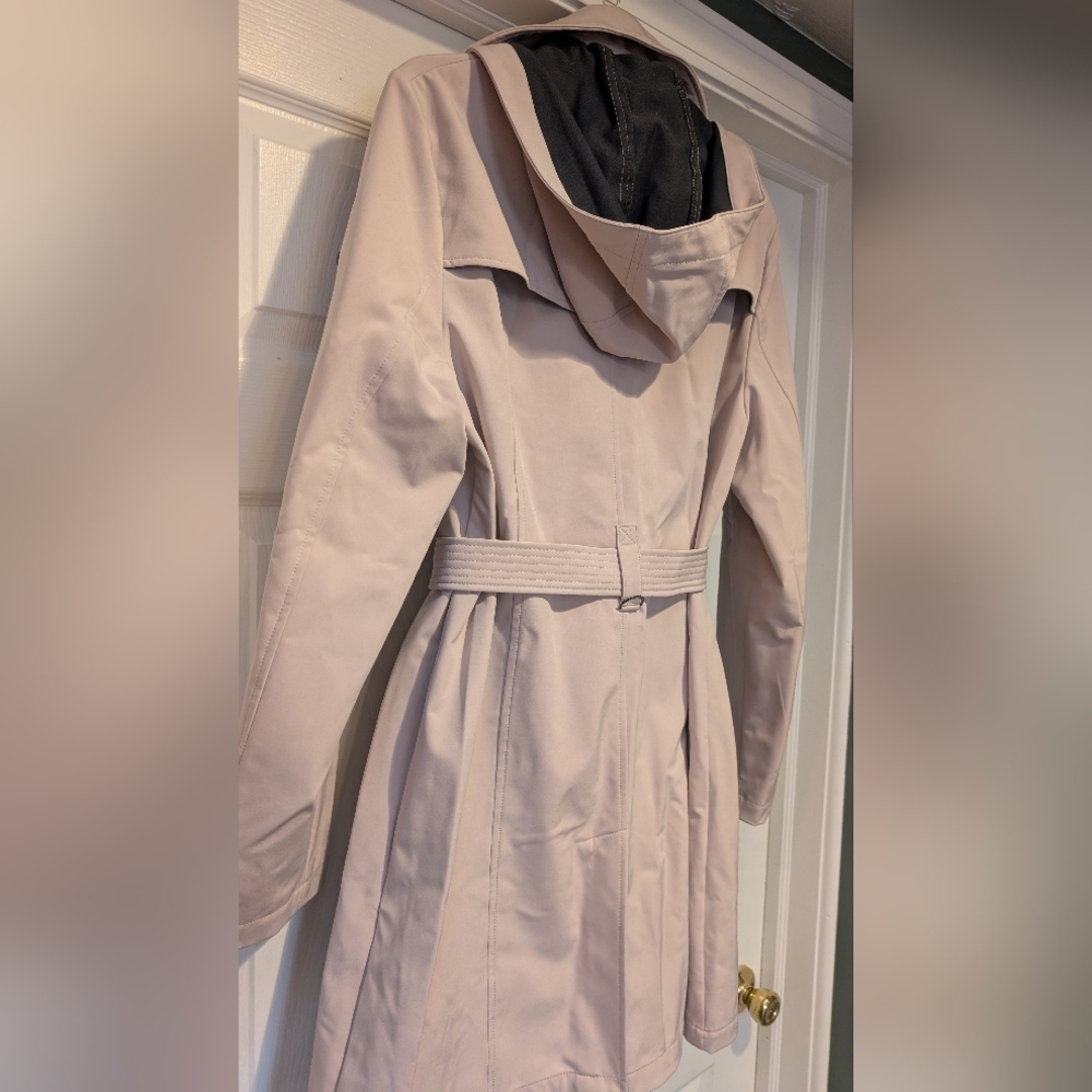 Andrew Marc New York Women's Soft Shell Hooded Trench Coat Size Large Thistle - Picture 13 of 16